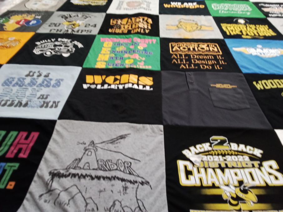 T-shirt quilt featuring woodford county high school volleyball by Cynthia from KY