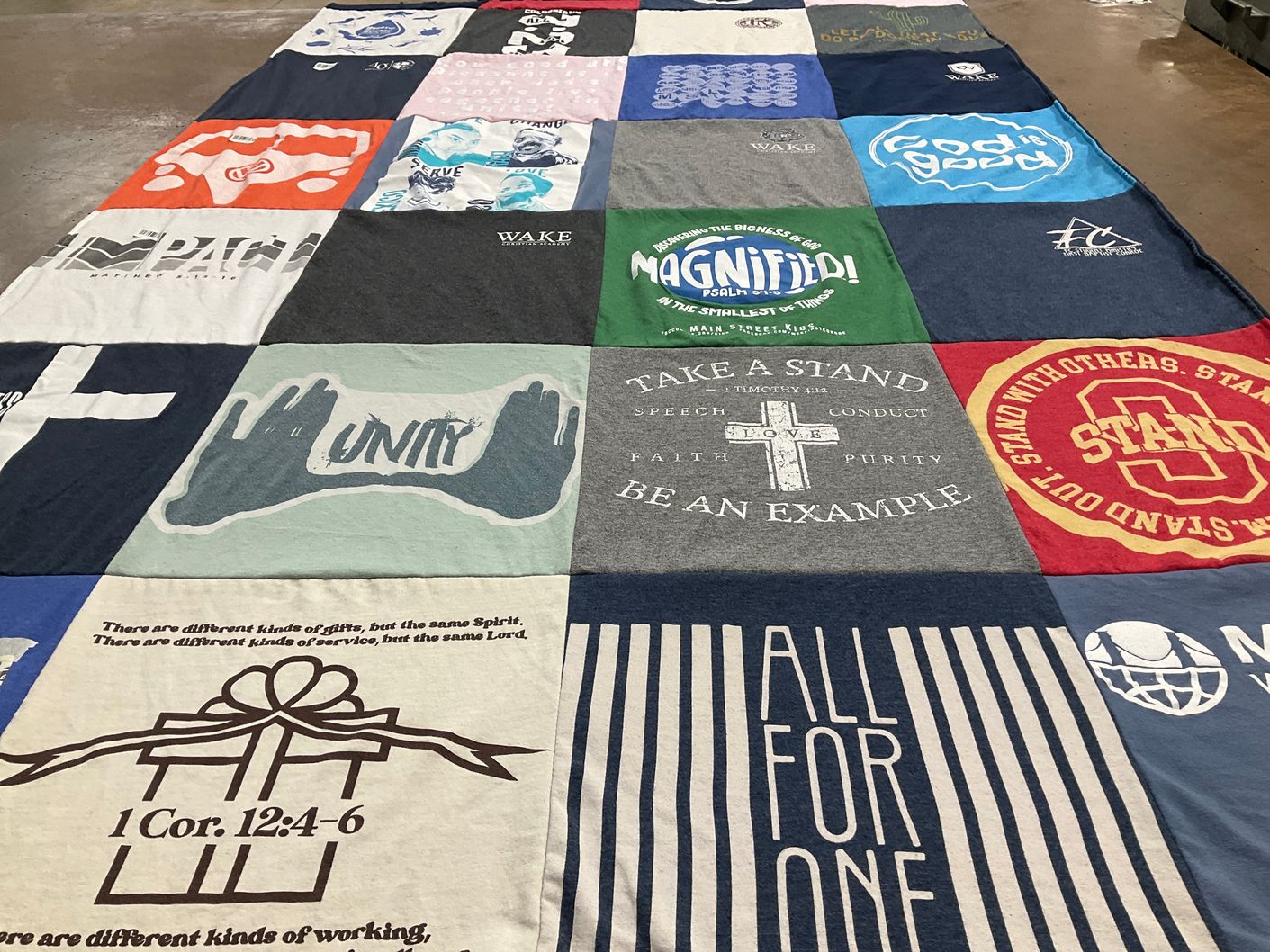 T-shirt quilt from wake forest university by Brittany from NC