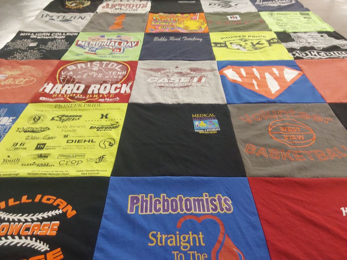 T-shirt quilt featuring tennessee volunteers basketball by Kathy from TN