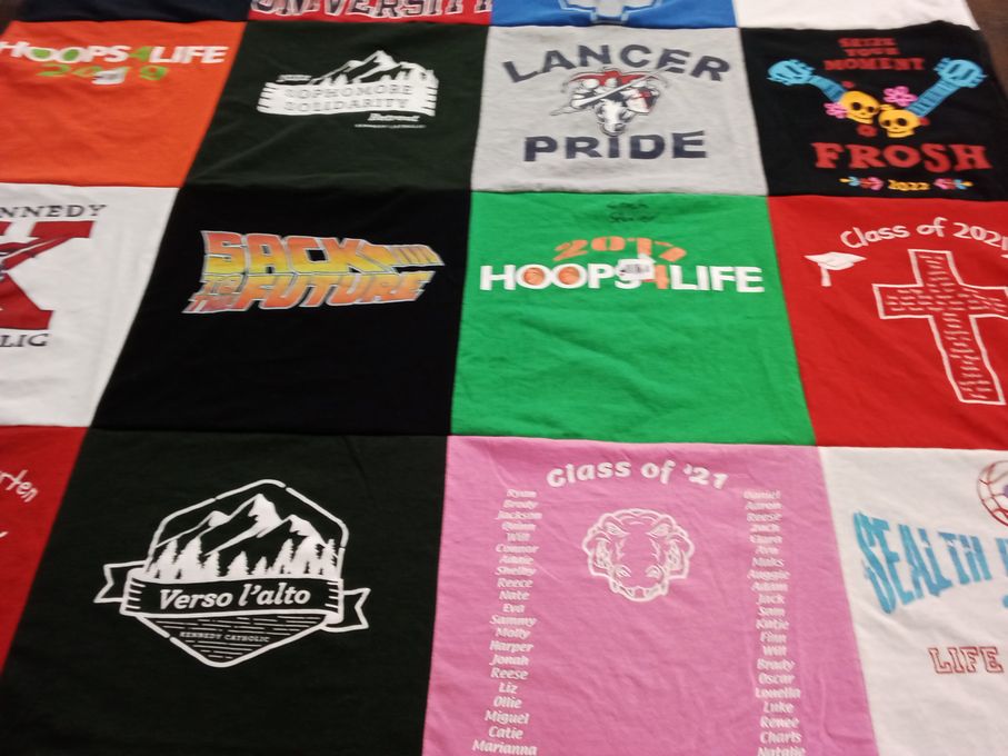 T-shirt quilt from kennedy catholic high school by Molly from WA