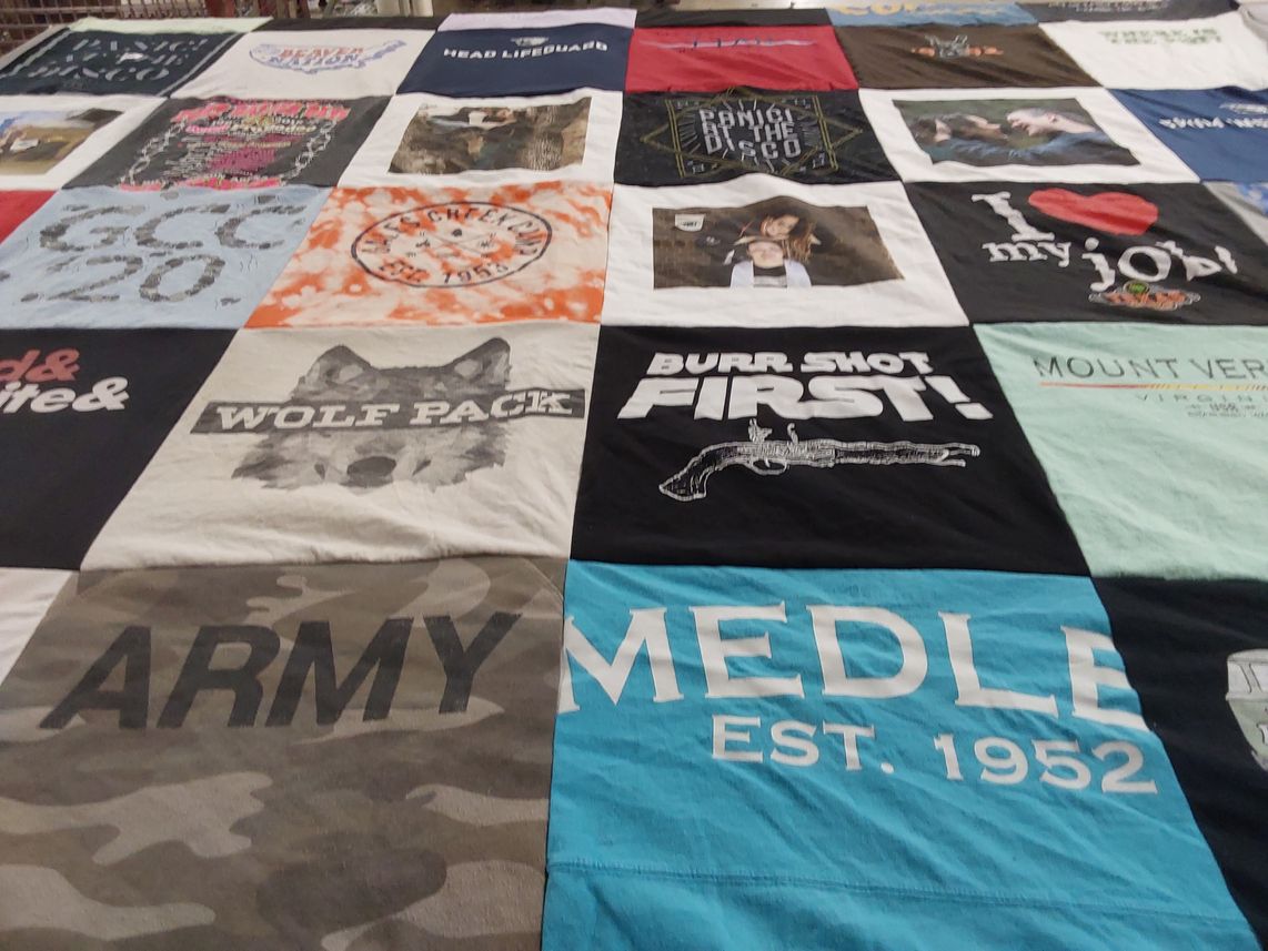 T-shirt quilt from mount vernon university by Jenna from OR