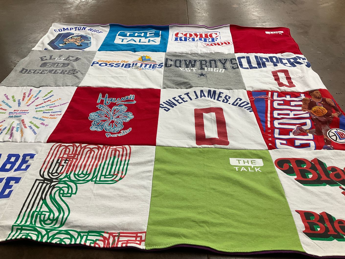 T-shirt quilt featuring clippers by sheree from CA