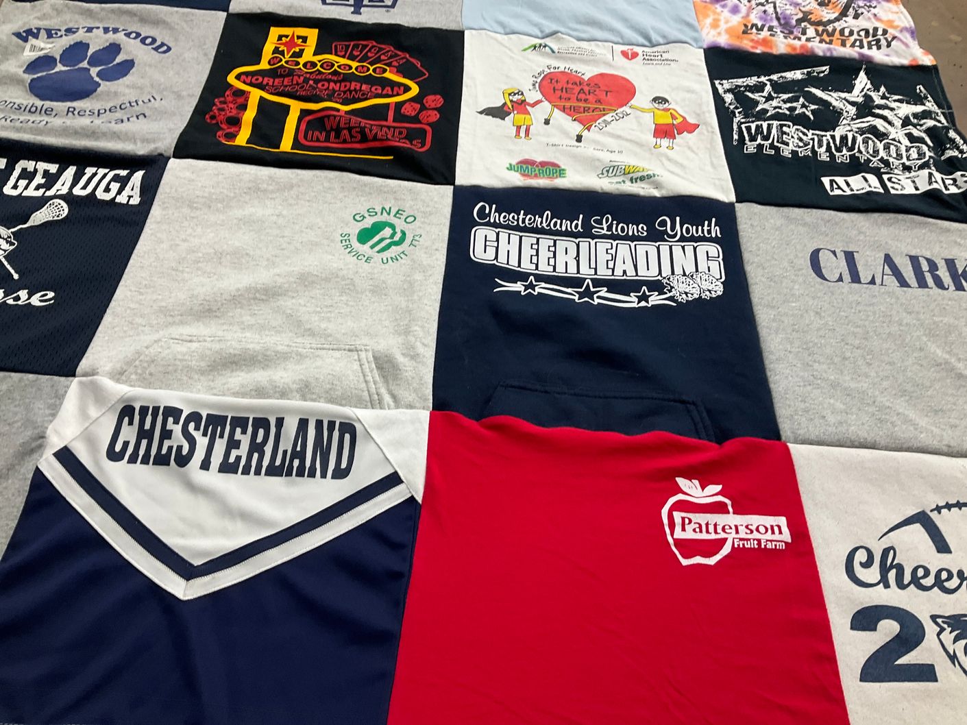 T-shirt quilt from westwood elementary school, chesterland by Dawn from OH