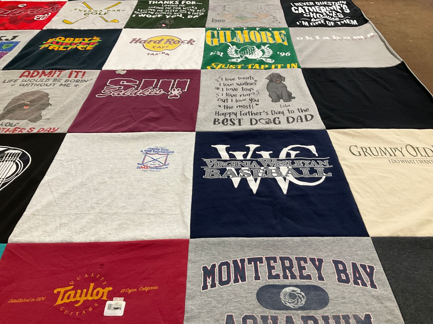 T-shirt quilt featuring virginia wesleyan university baseball by Catherine from OK
