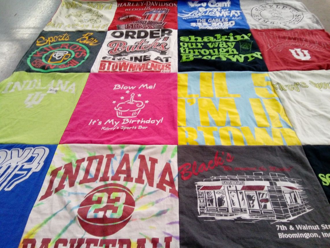 T-shirt quilt featuring indiana university basketball by Lauren from NY