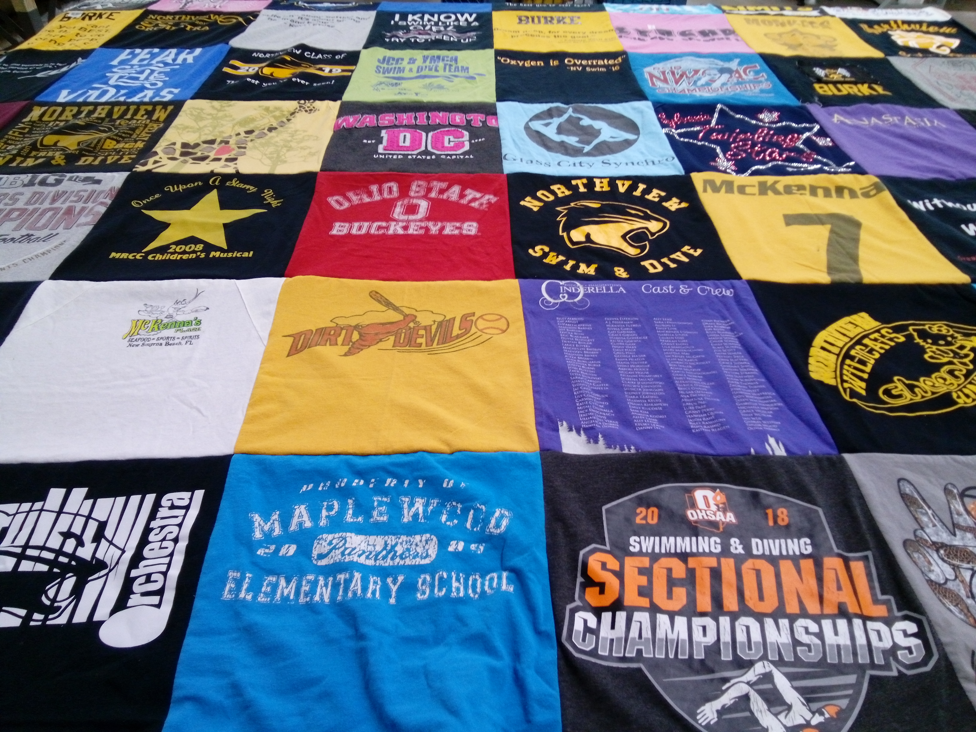 T-shirt quilt from northview high school, the ohio state university by Mike from OH