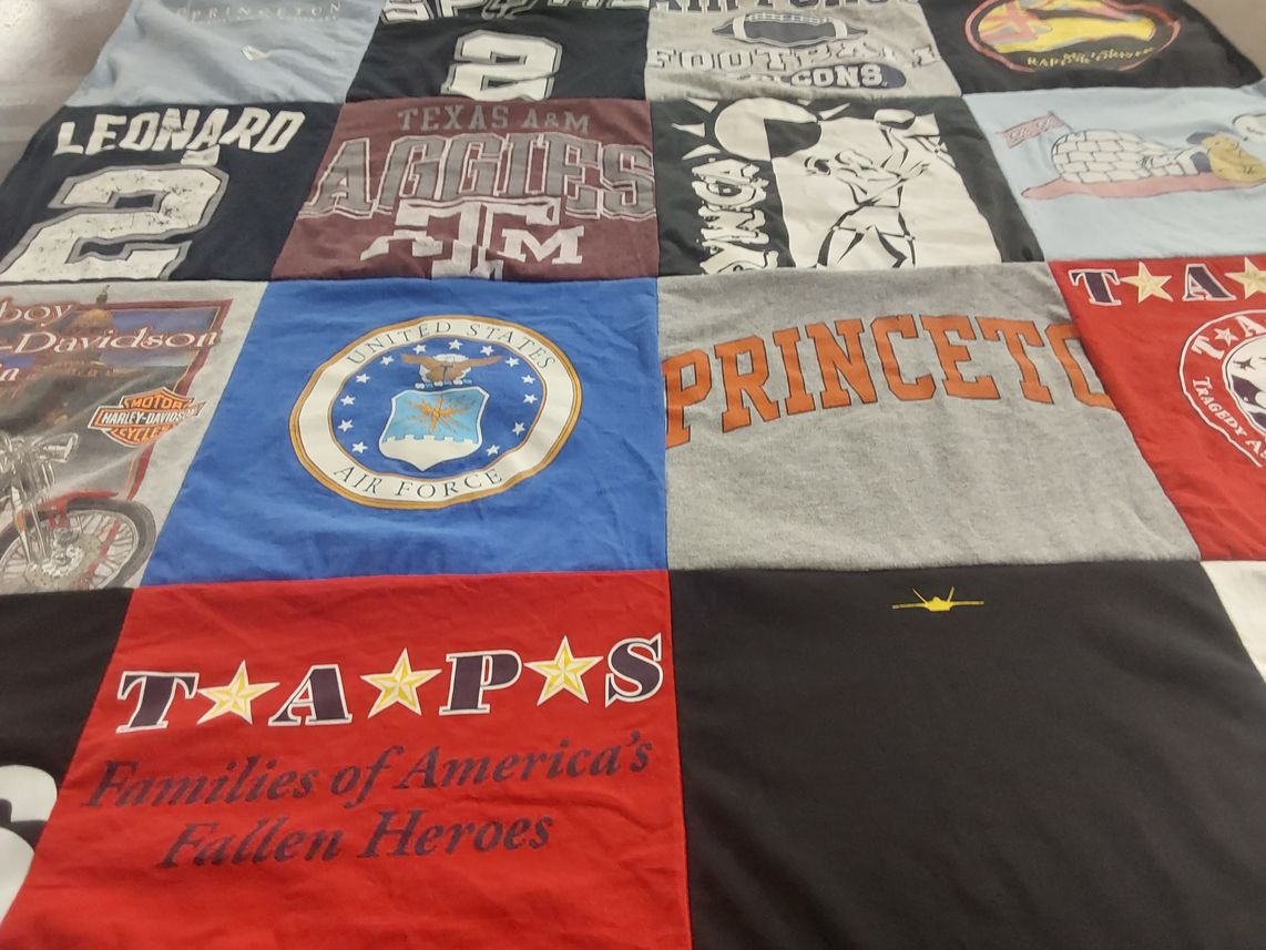 T-shirt quilt featuring texas a&m university by Laura from TX