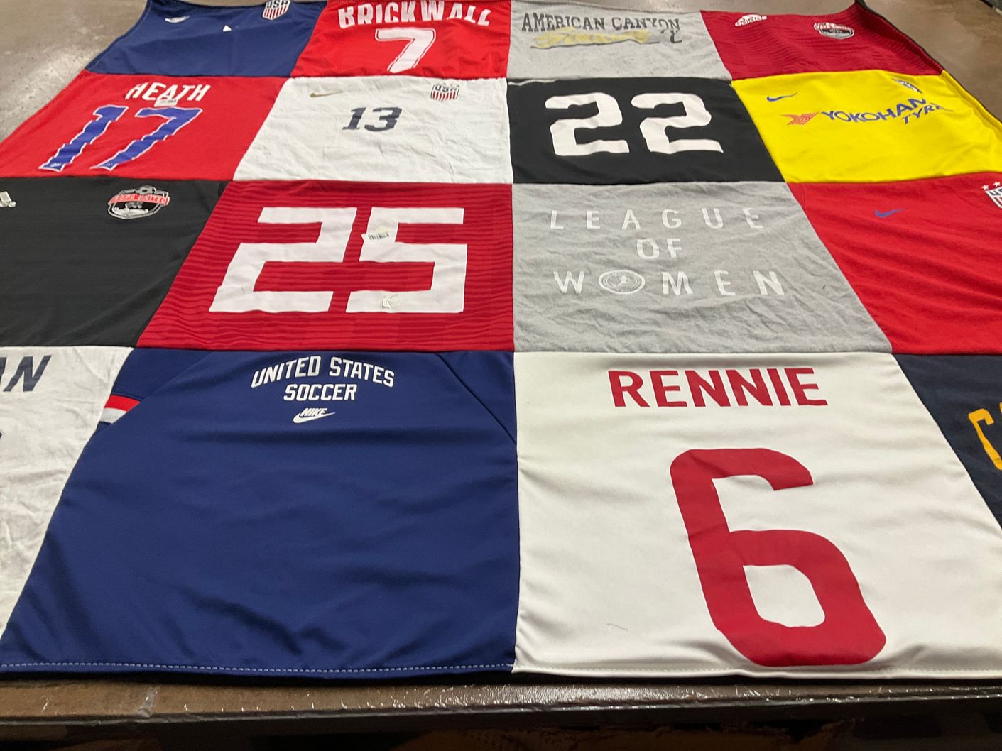 T-shirt quilt from american canyon university by Jessica from CA