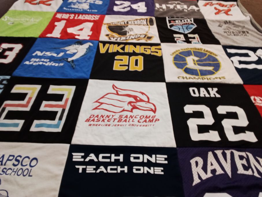 T-shirt quilt featuring vikings by Melissa from MD