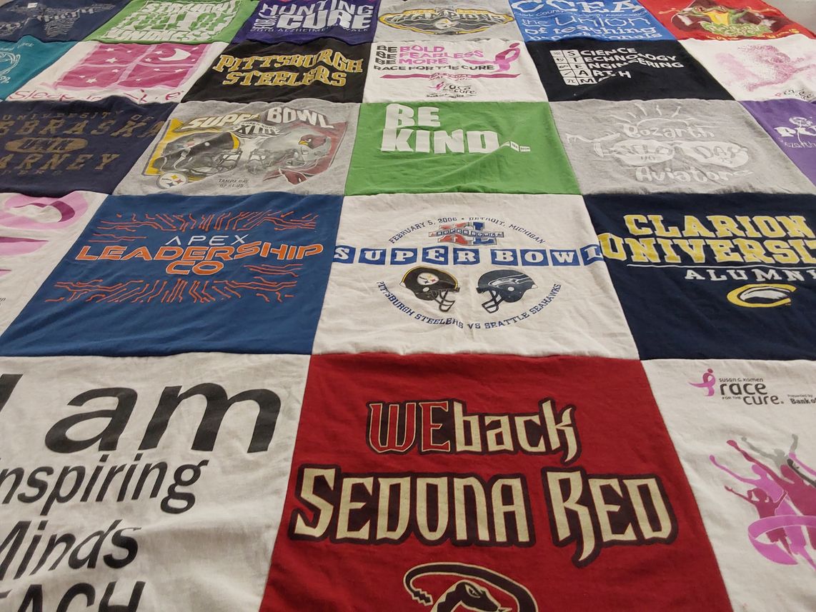 T-shirt quilt featuring pittsburgh steelers by Kay from NC