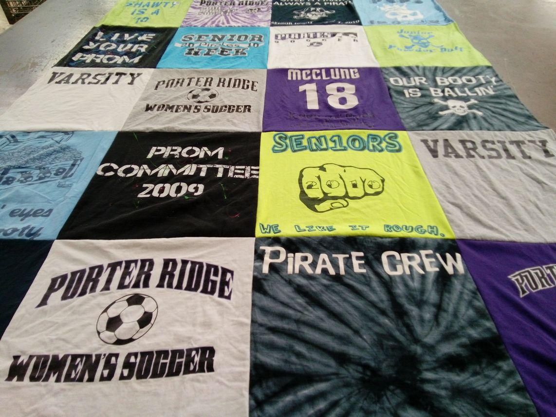 T-shirt quilt featuring porter ridge women's soccer by Charlene from KY