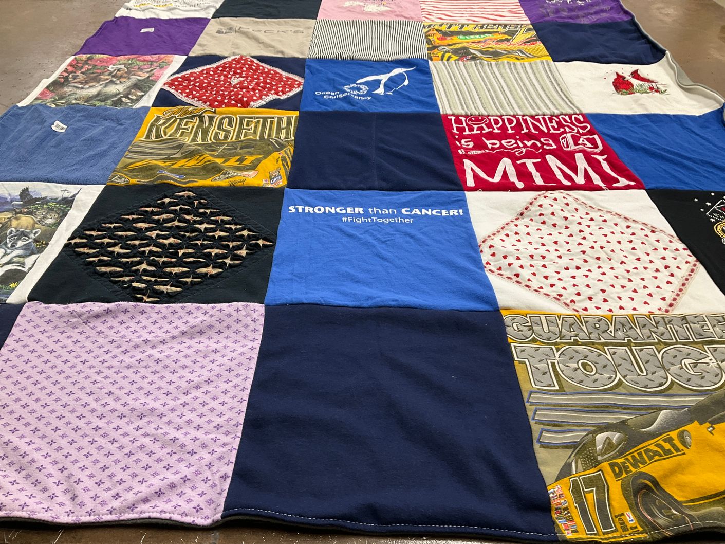 T-shirt quilt featuring nascar by DIANA from IN