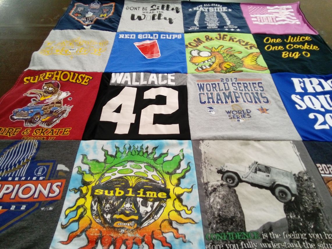 T-shirt quilt featuring houston astros by Erin from TX