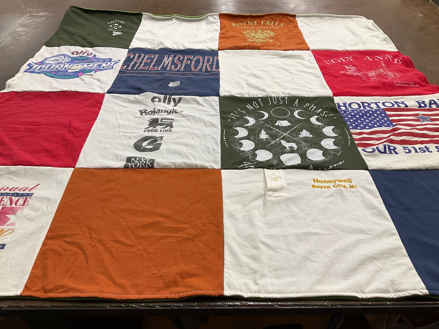 T-shirt quilt with outdoor, sports themes by Brent from NC