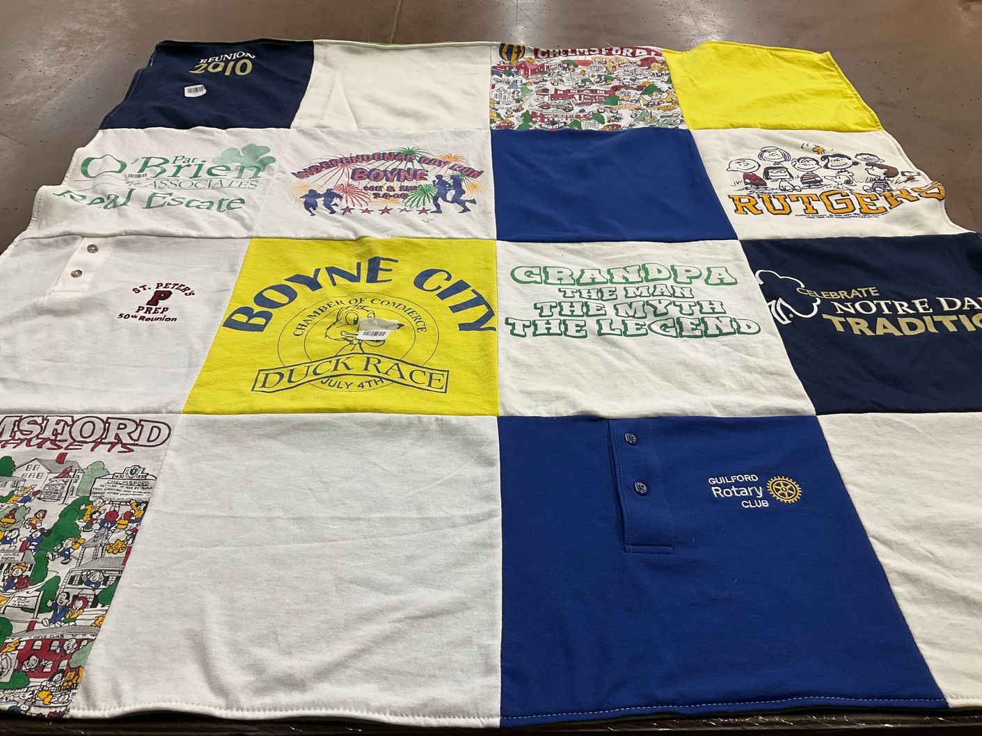 T-shirt quilt from rutgers university, st. peter's preparatory school by Brent from NC