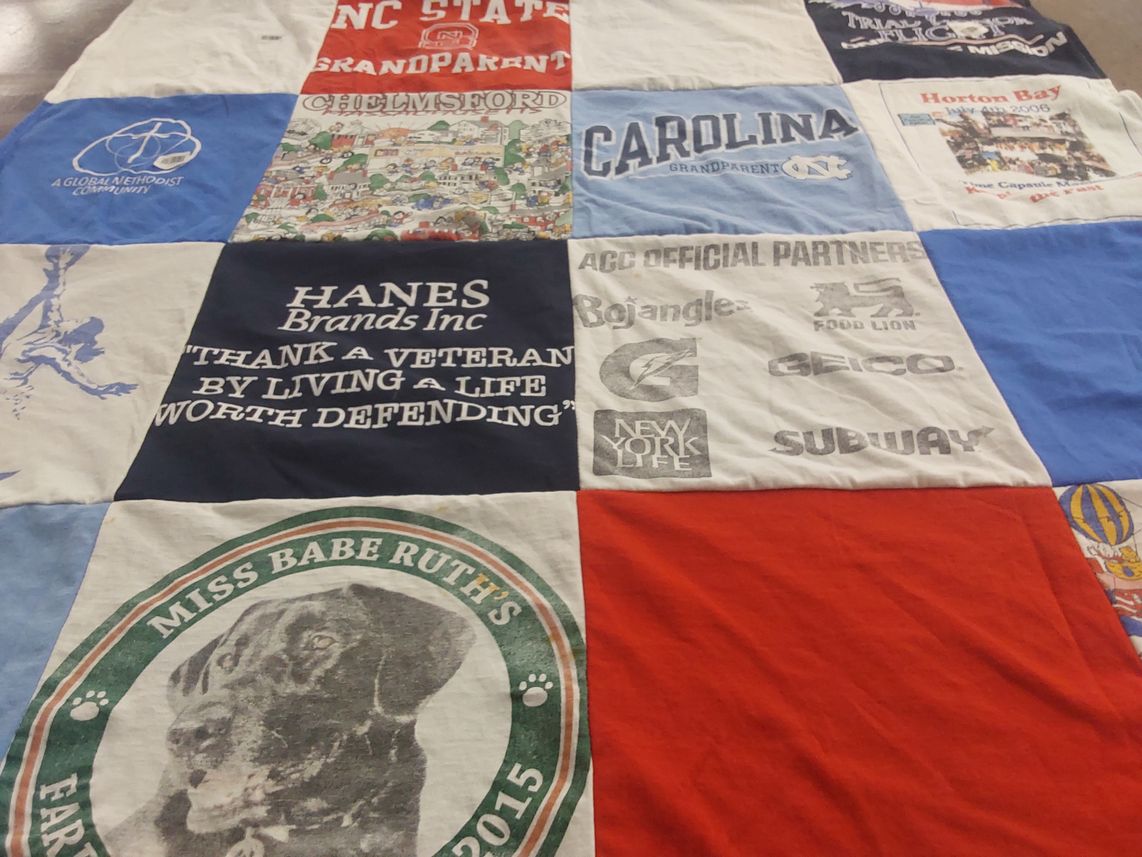 T-shirt quilt from north carolina state university, university of north carolina by Brent from NC