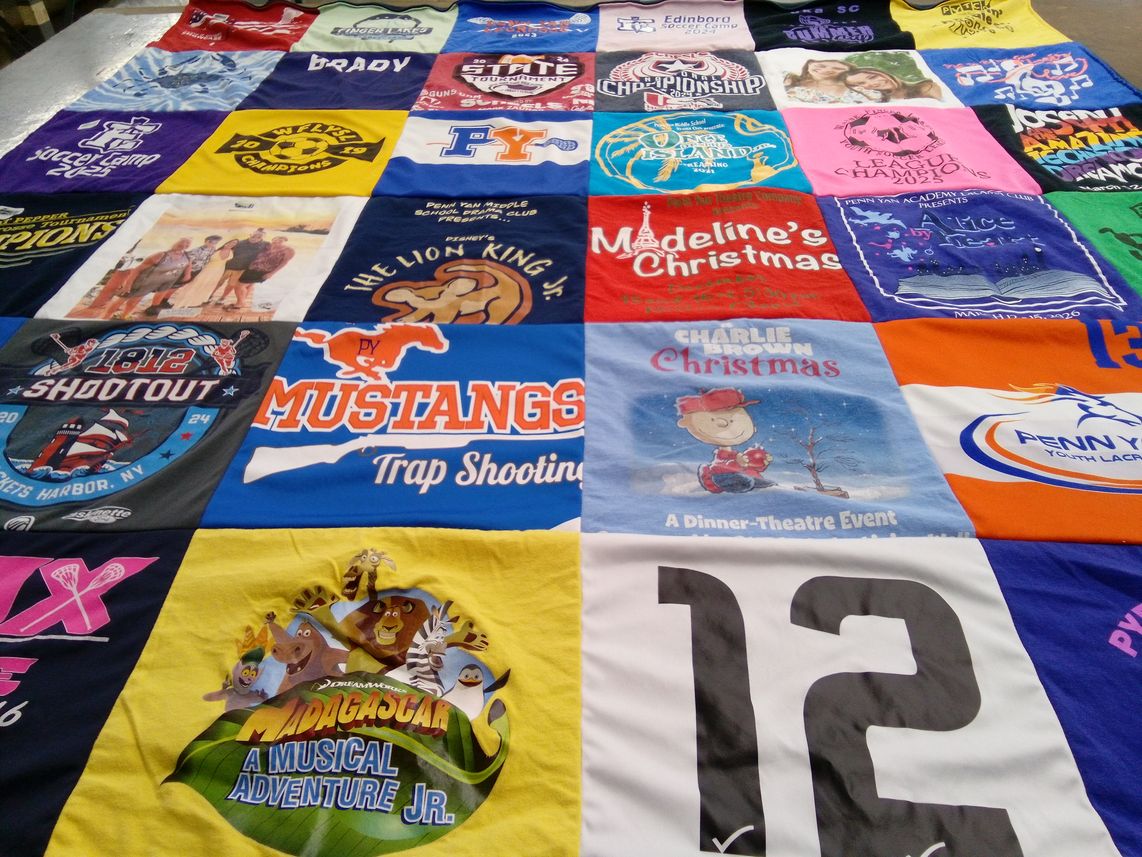 T-shirt quilt featuring mustangs by Amber from NY