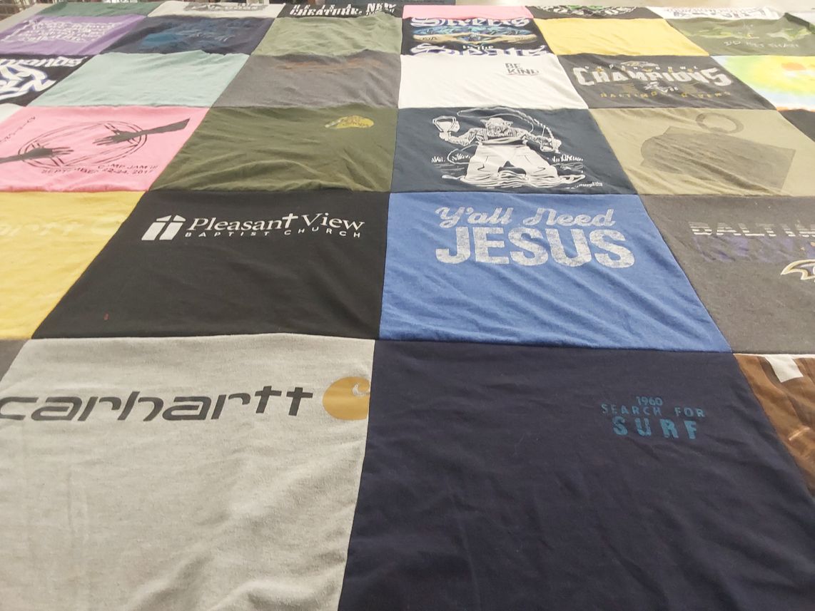 T-shirt quilt featuring baltimore ravens by Melissa from PA