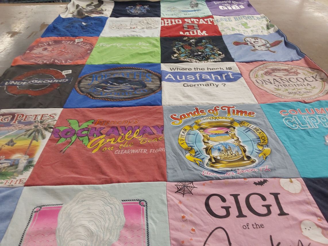 T-shirt quilt from ohio state university by Gloria from FL