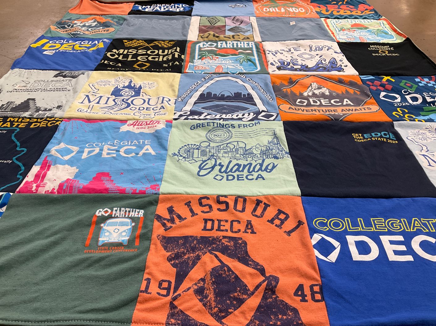 T-shirt quilt from missouri state university by Leslie from MO