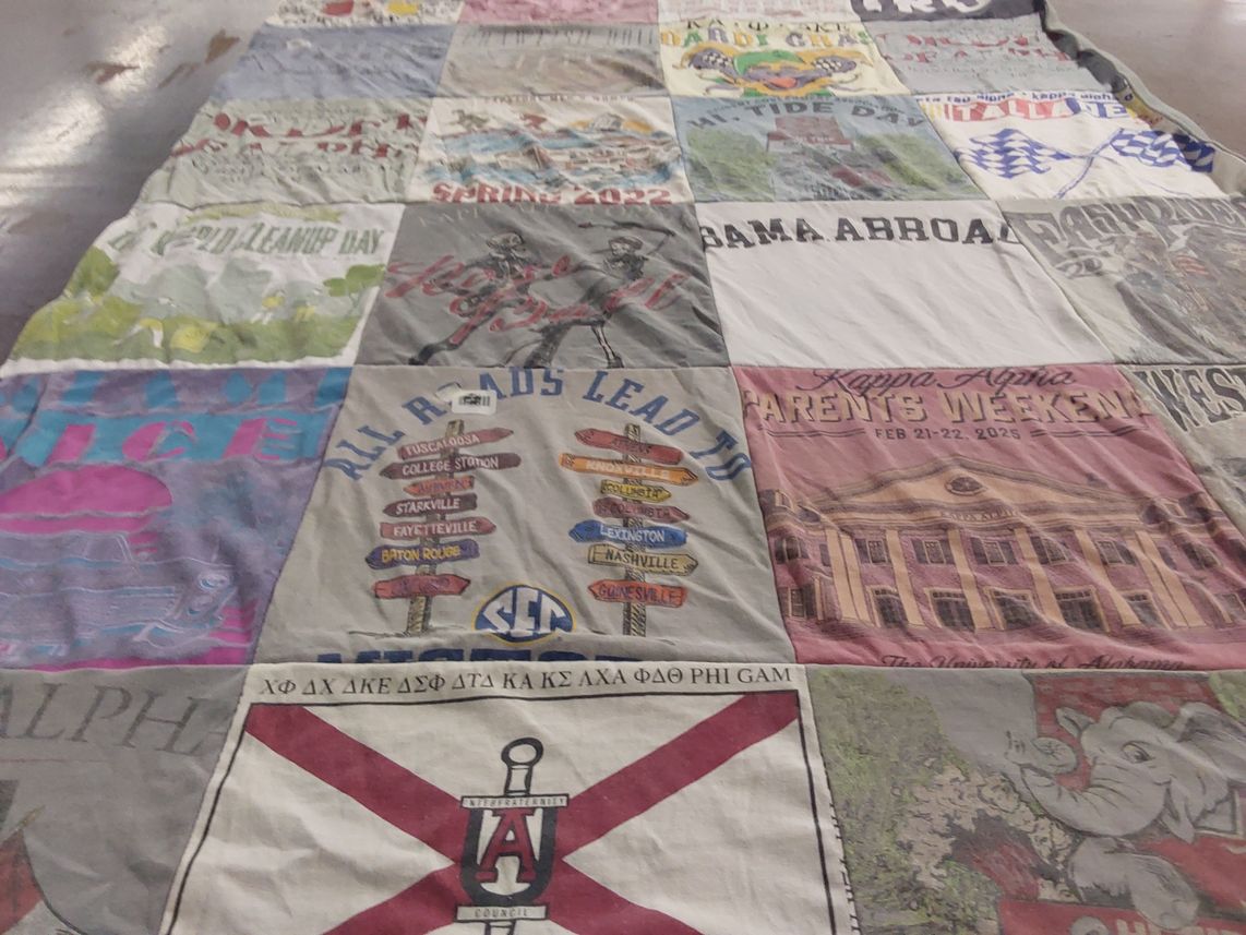 T-shirt quilt from the university of alabama by Dawn from AL