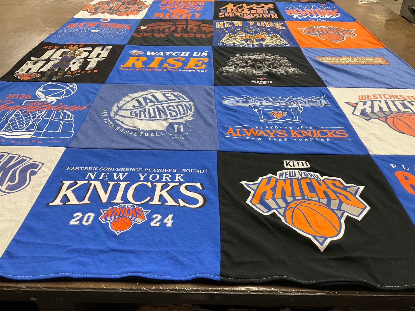 T-shirt quilt featuring new york knicks by Erin from NY