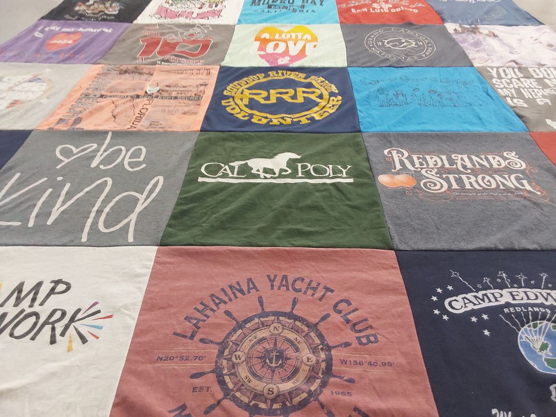 T-shirt quilt from california polytechnic state university by Hilary from CA