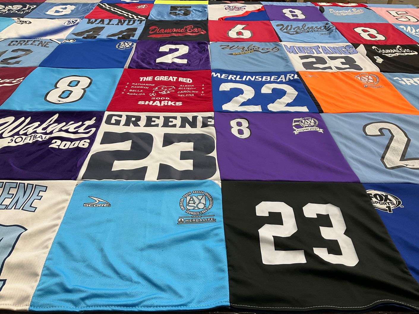 T-shirt quilt featuring ayso by Allison from CA