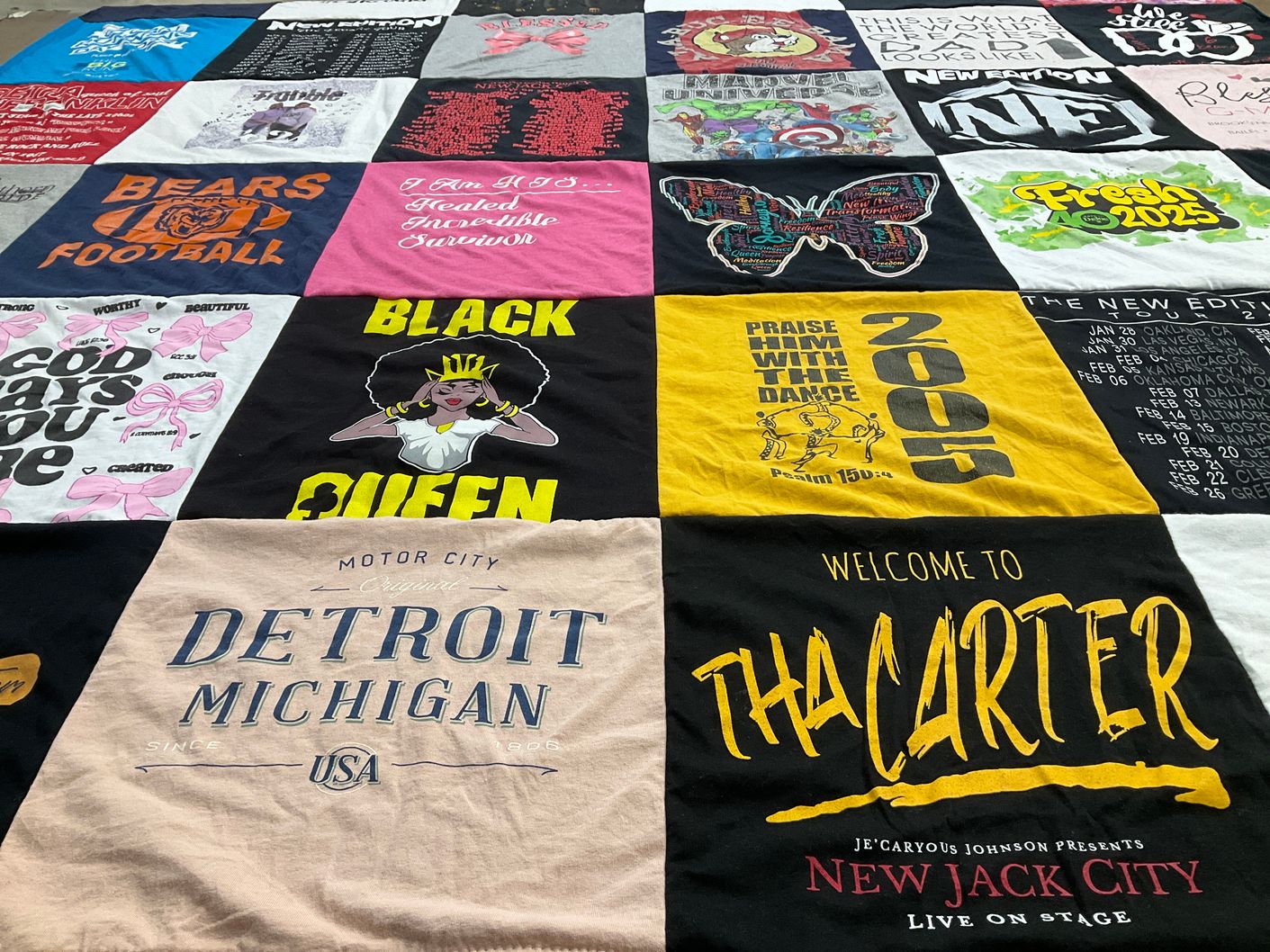 T-shirt quilt featuring chicago bears football by Rachelle from GA