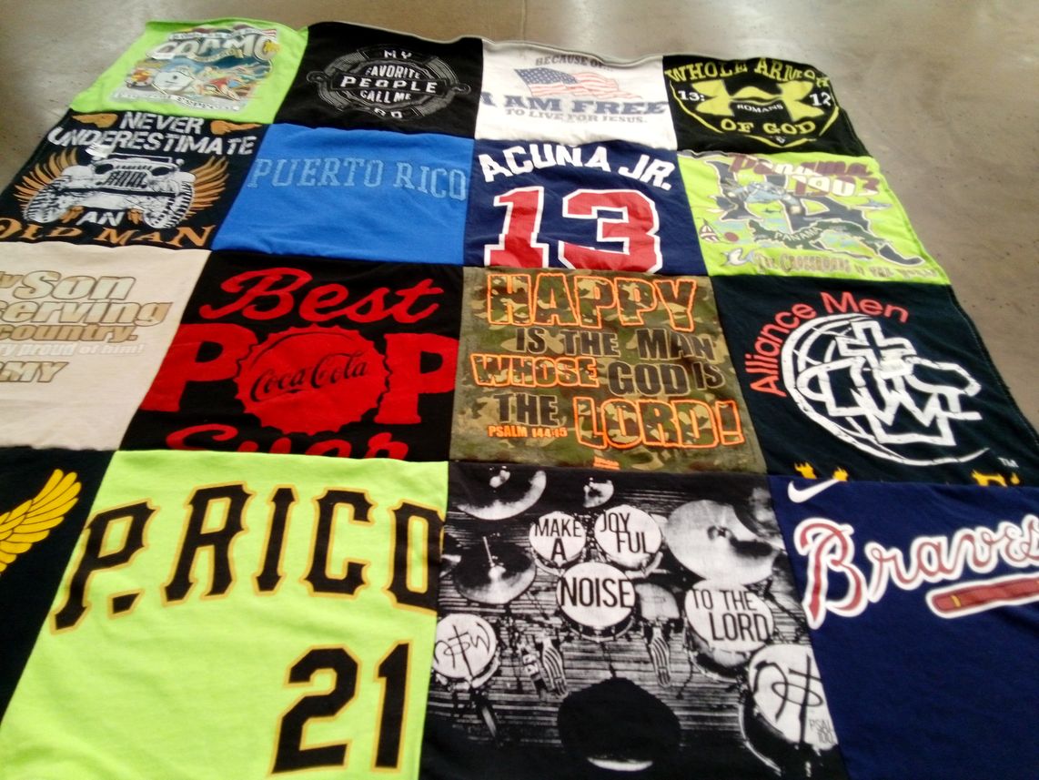 T-shirt quilt featuring braves by Nilda from FL