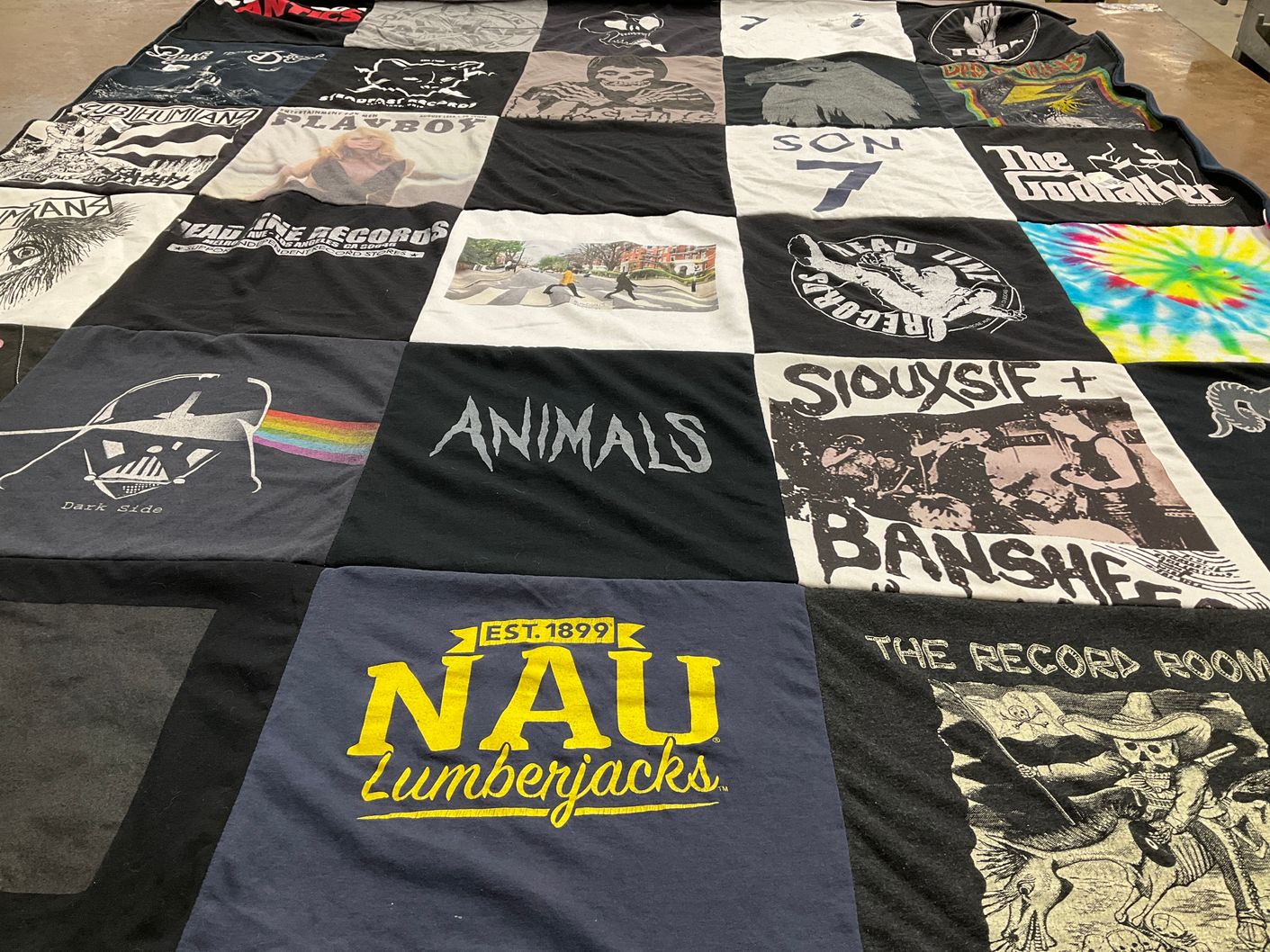 T-shirt quilt from northern arizona university by Mary from AZ