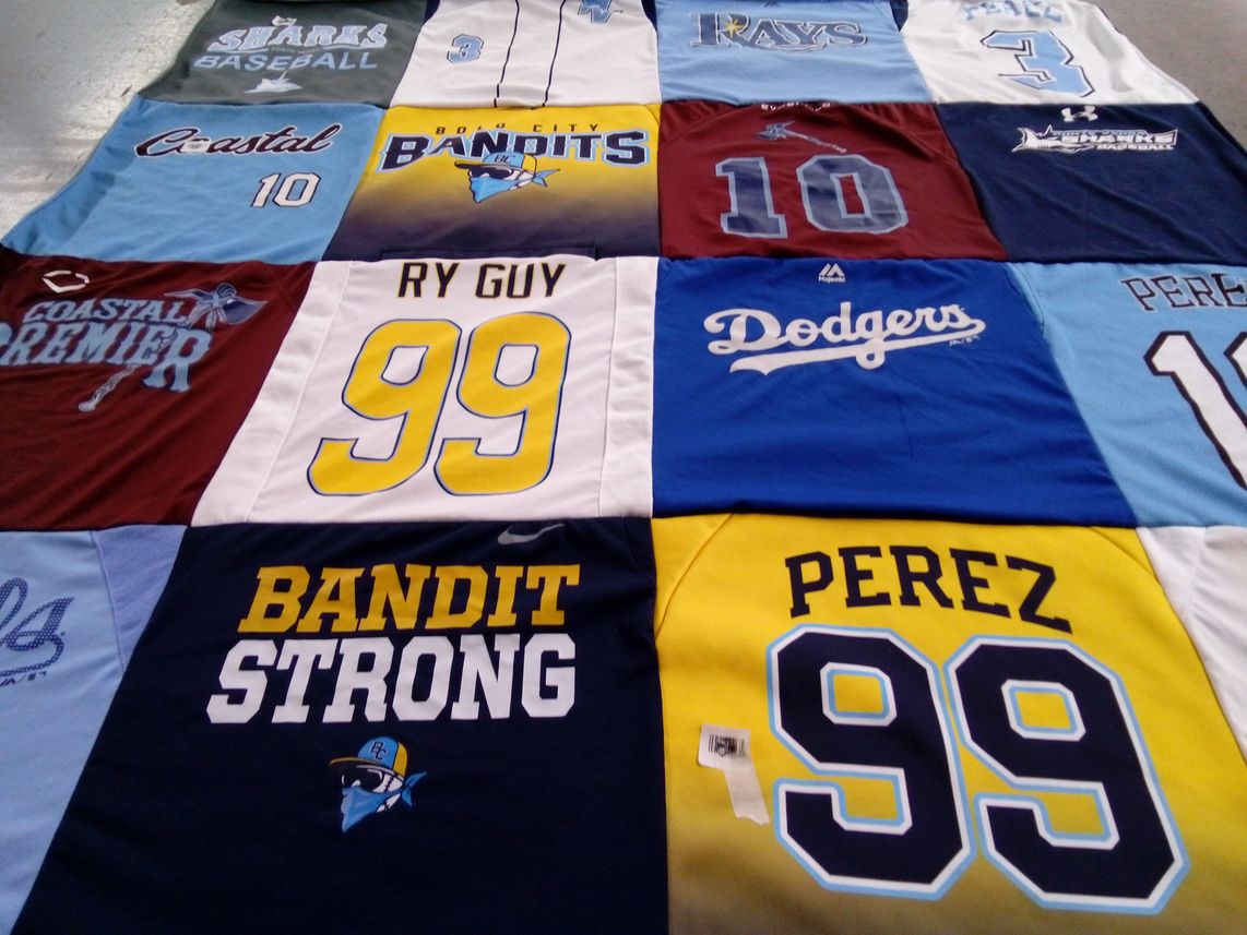 T-shirt quilt featuring bandits by Rachel from FL