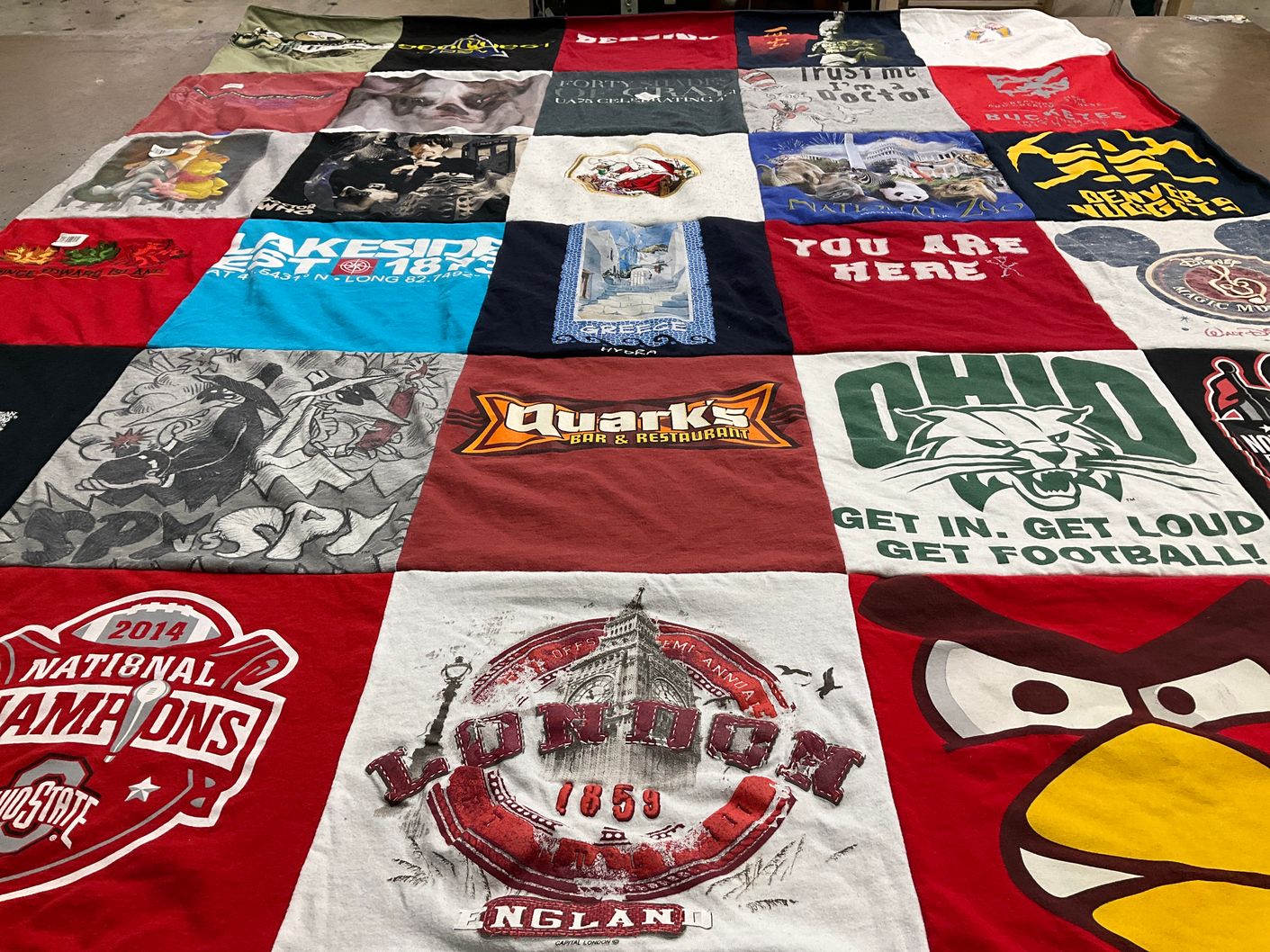 T-shirt quilt from ohio university by CAROL from OH