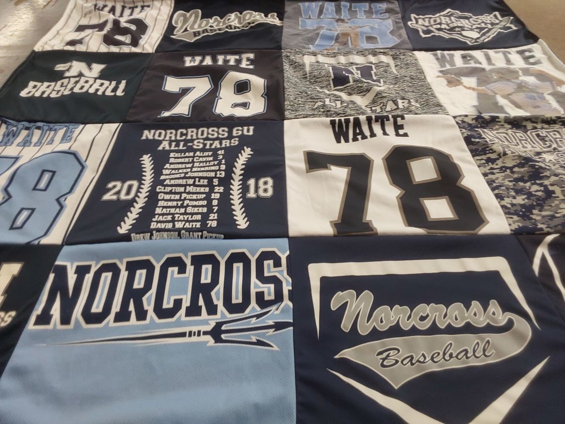 T-shirt quilt from norcross high school by Sarah from GA