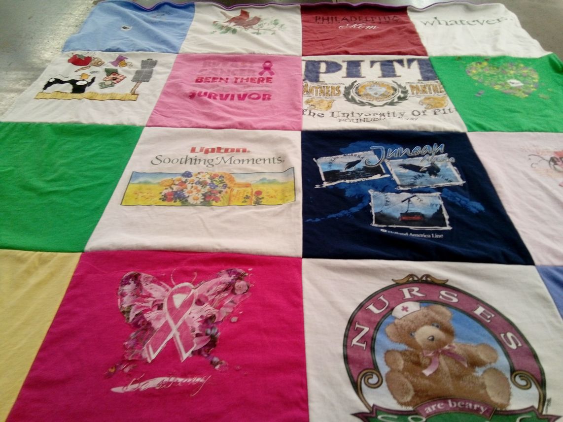 T-shirt quilt from the university of pittsburgh by Caroline from WV