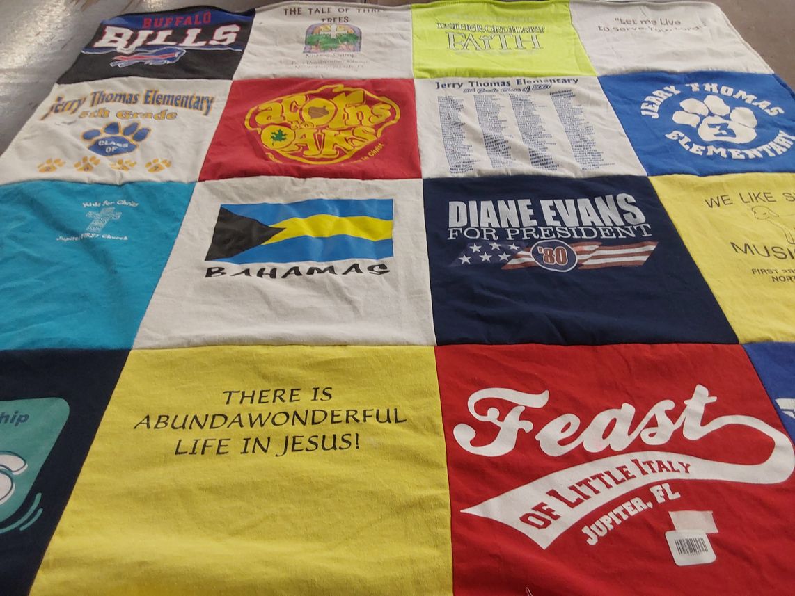 T-shirt quilt featuring buffalo bills by Diane from FL
