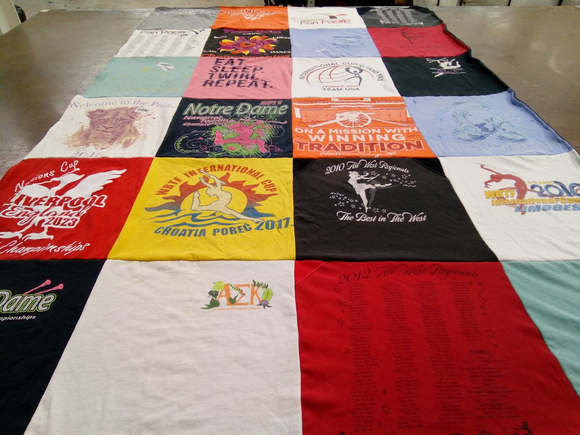 T-shirt quilt featuring us team by Alexandra from MI