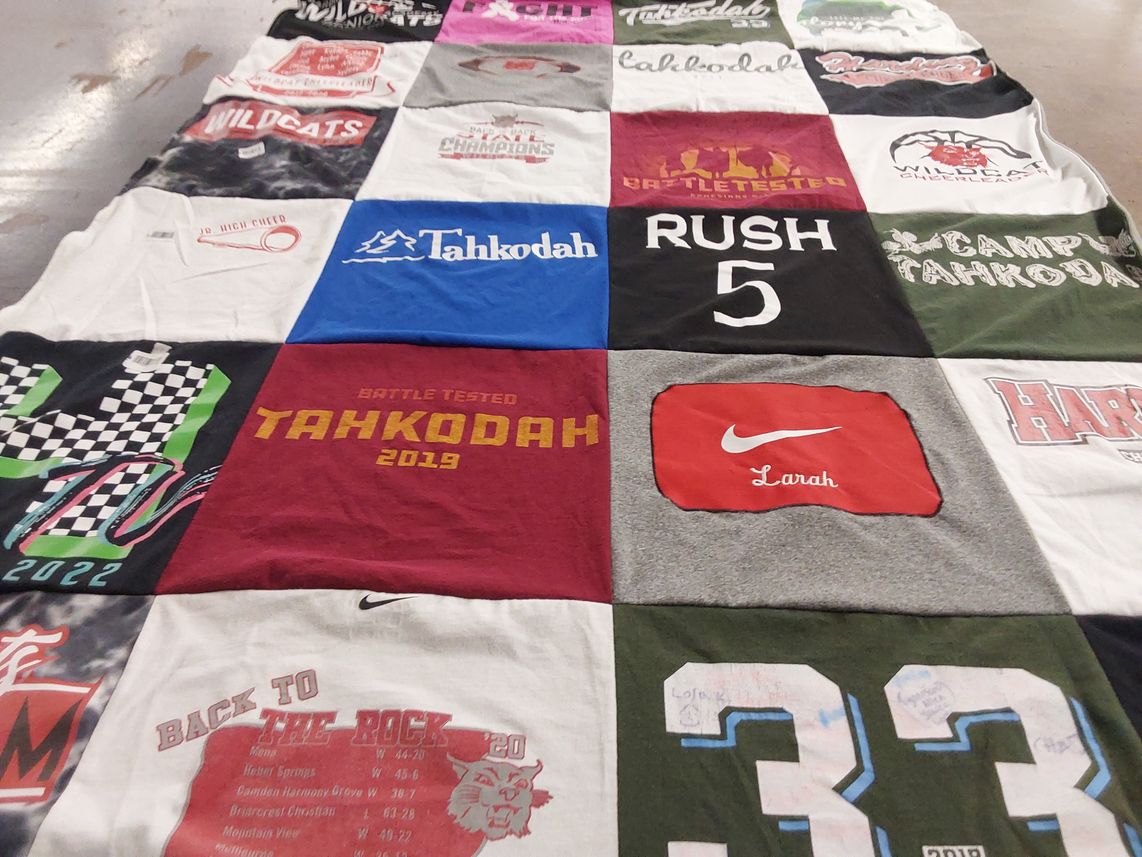 T-shirt quilt from tahkodah by Debra from AR