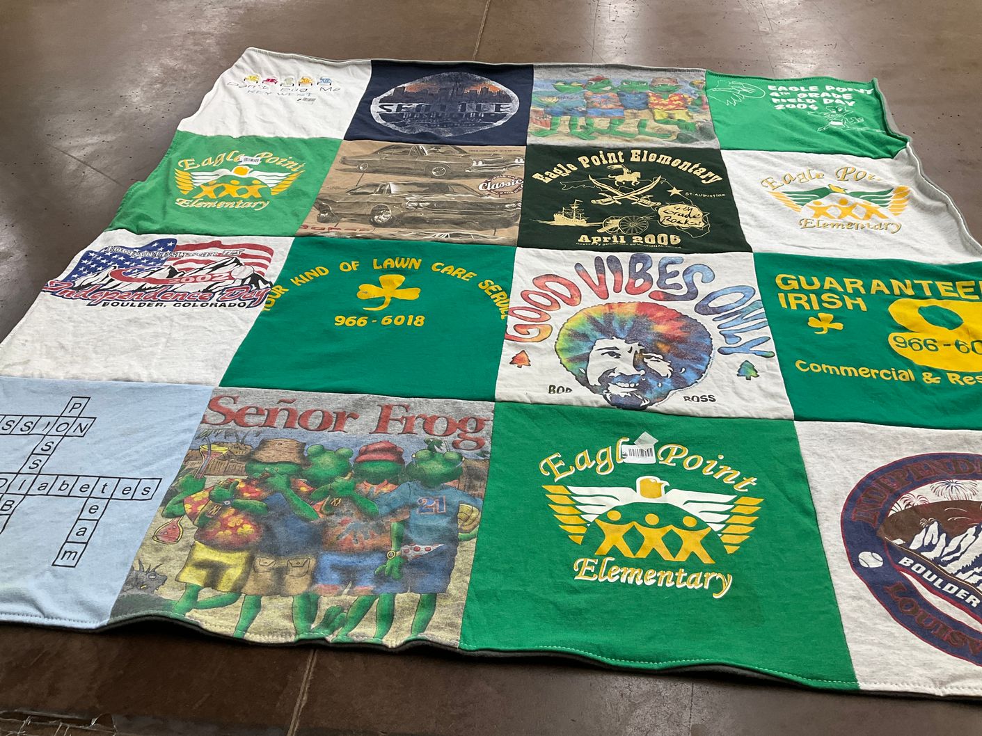 T-shirt quilt from eagle point elementary by Denise from AZ