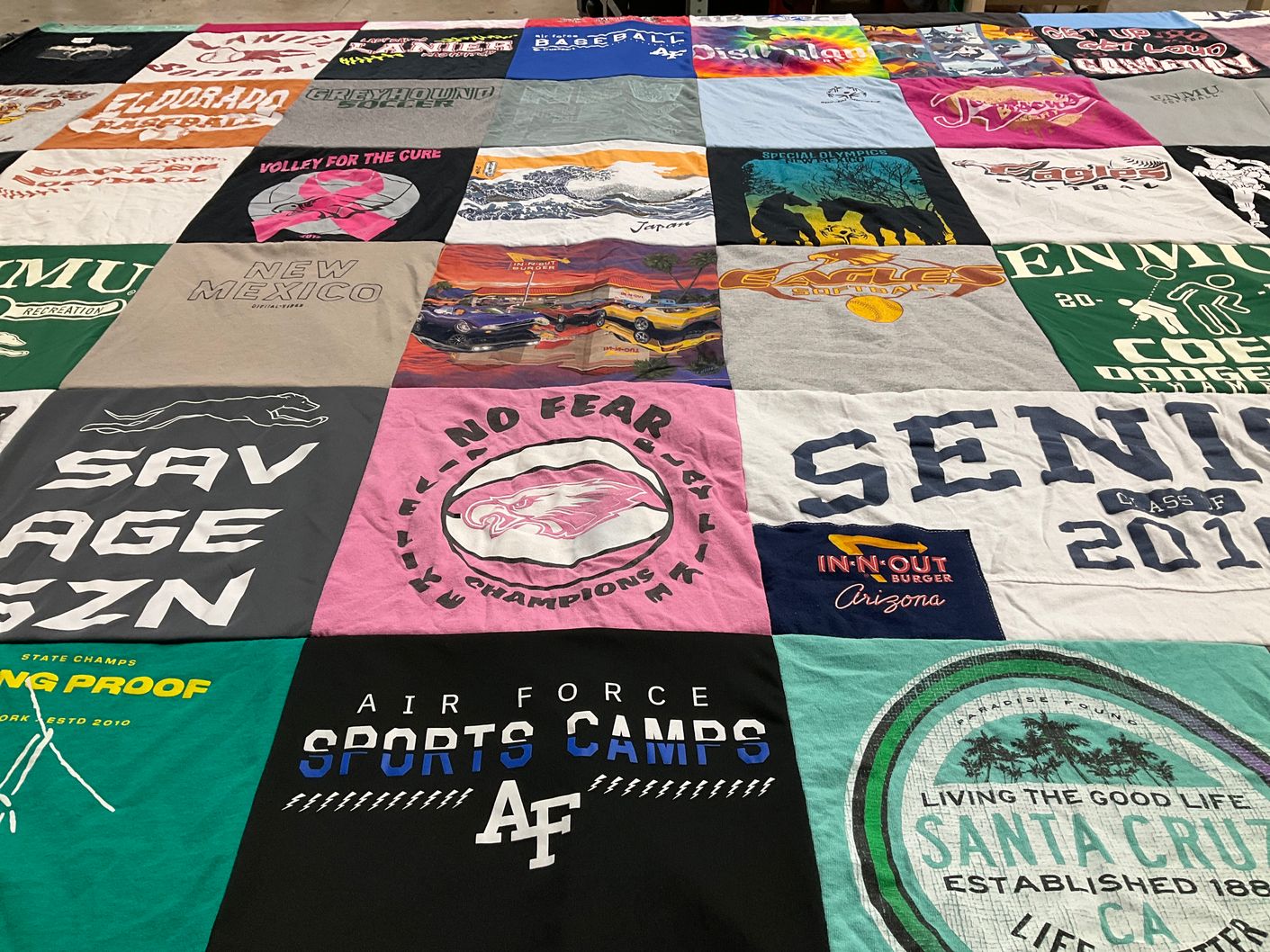 T-shirt quilt from eastern new mexico university by Katelyne from FL