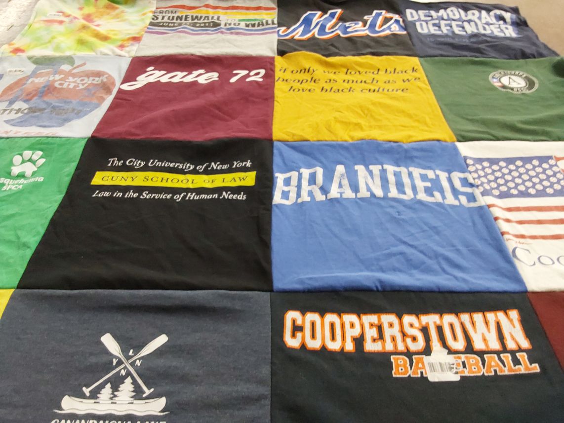 T-shirt quilt featuring cooperstown baseball by Nancy from NY