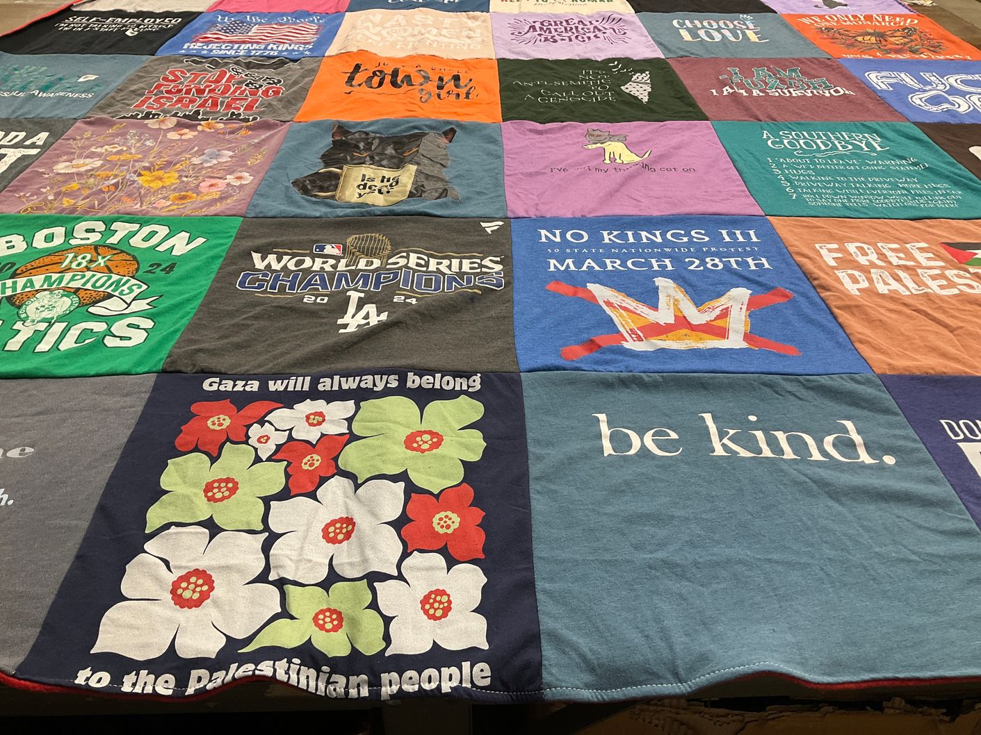 T-shirt quilt featuring boston celtics by Pamela from NY