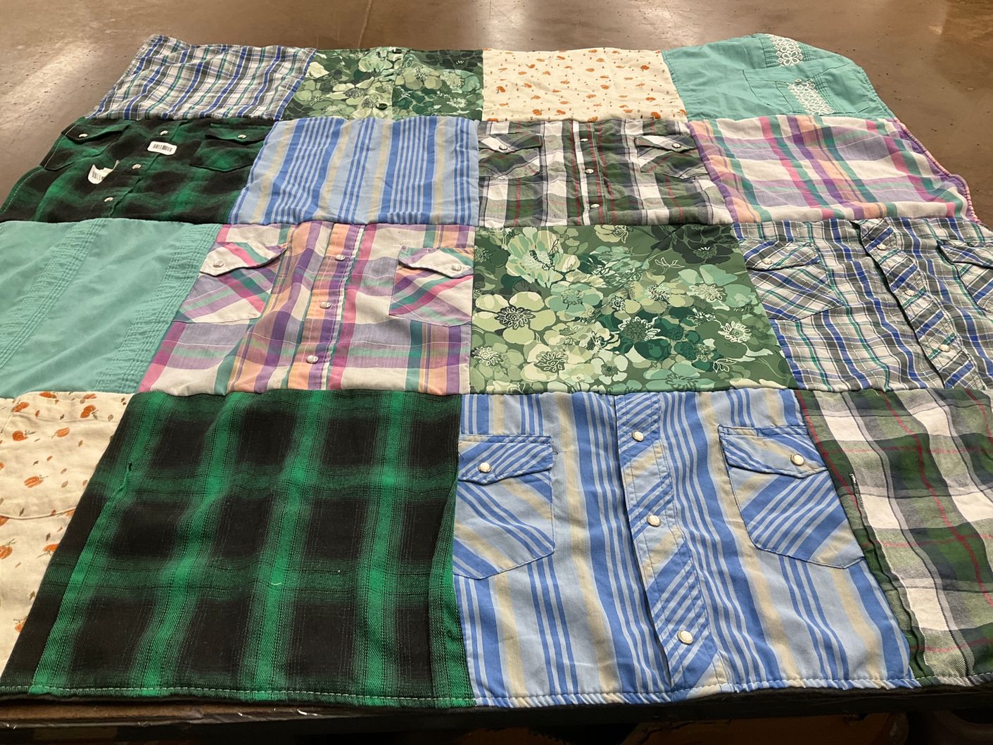 T-shirt quilt with sewing, quilting themes by Rolanda from OR