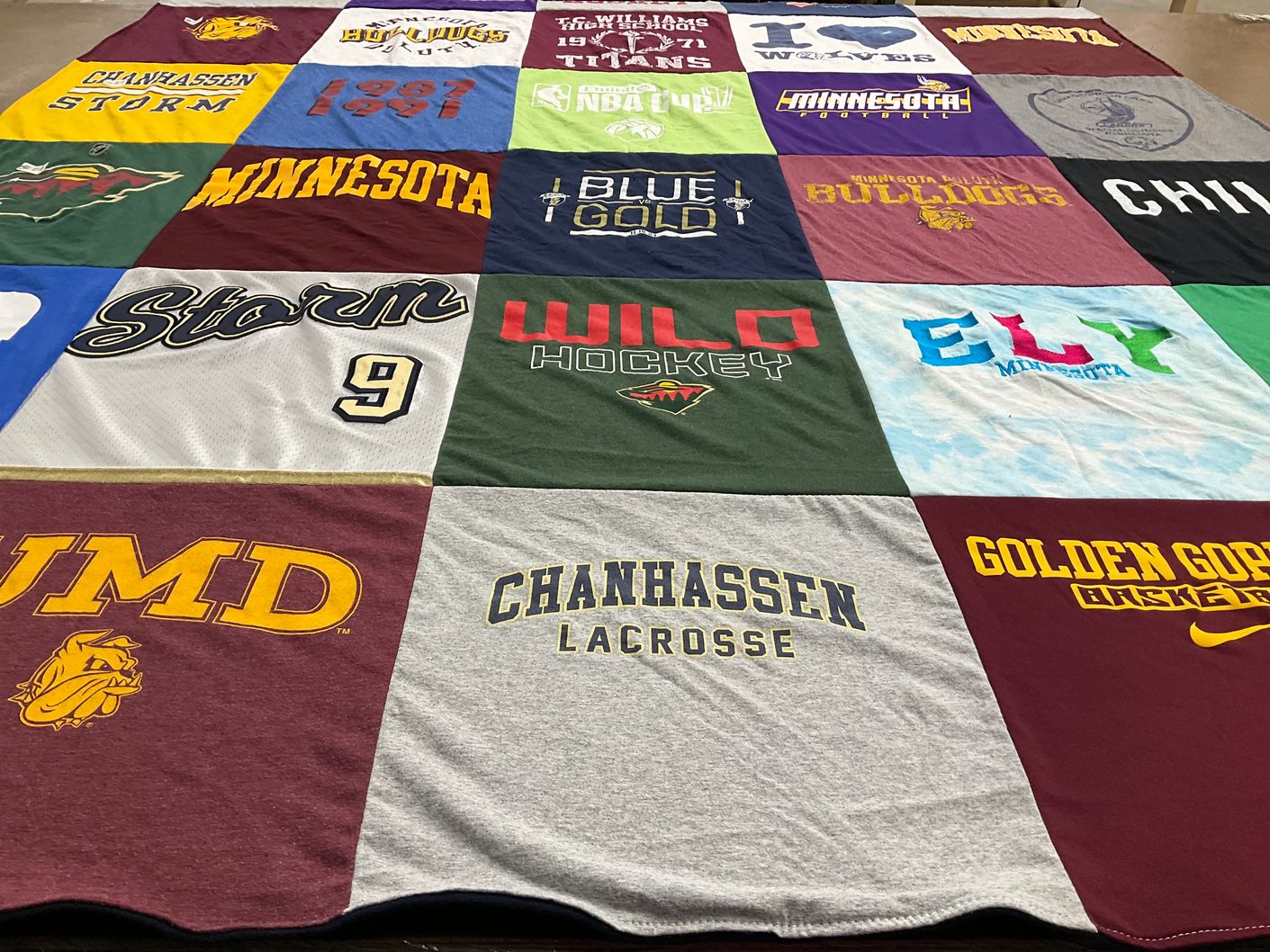 T-shirt quilt featuring chanhassen storm, minnesota golden gophers by alvin from MN