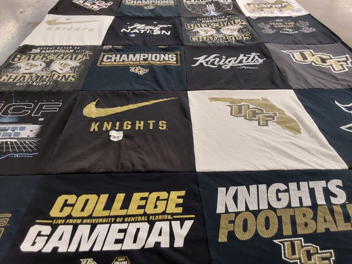T-shirt quilt featuring university of central florida knights football by Pamela from FL