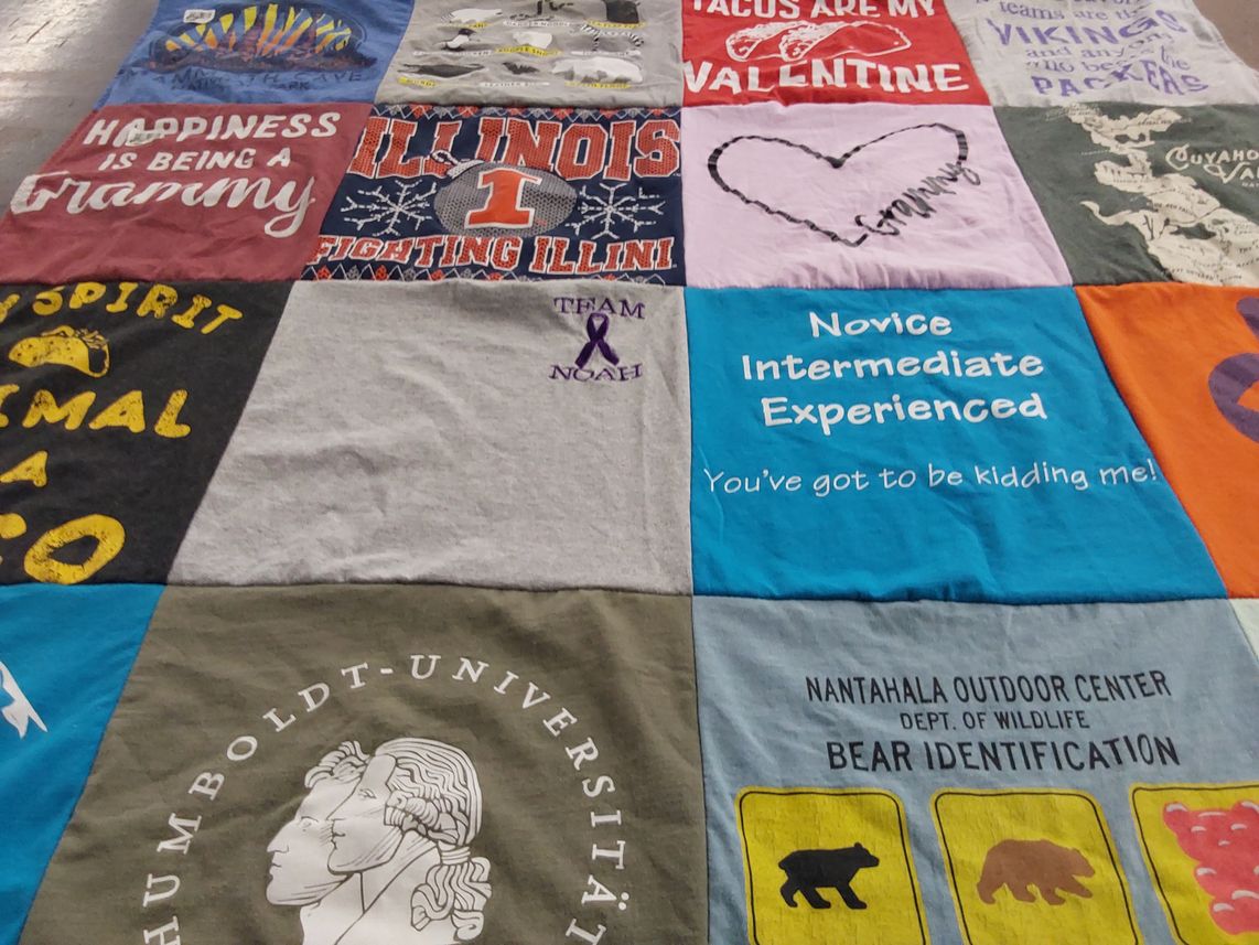 T-shirt quilt featuring university of illinois fighting illini by Licia from MN