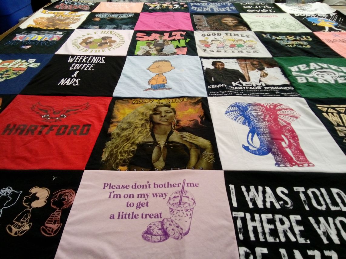 T-shirt quilt from hartford university by Jamize from CT