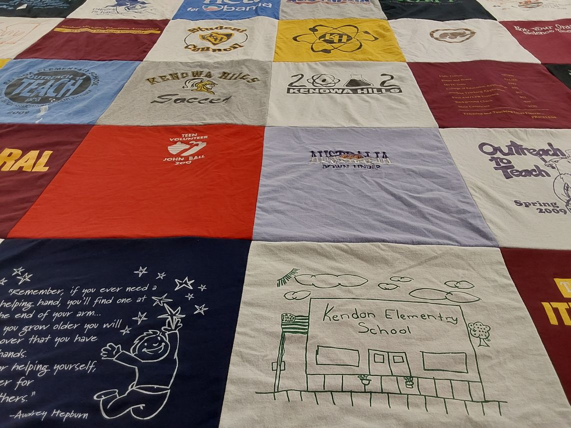 T-shirt quilt featuring kenowa hills soccer by Heather from MI