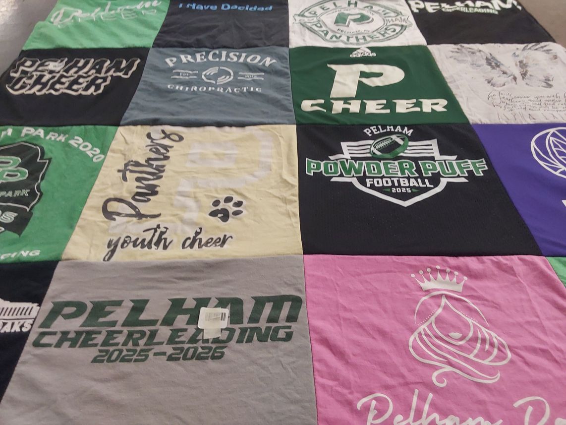 T-shirt quilt featuring pelham panthers by Brandee from AL