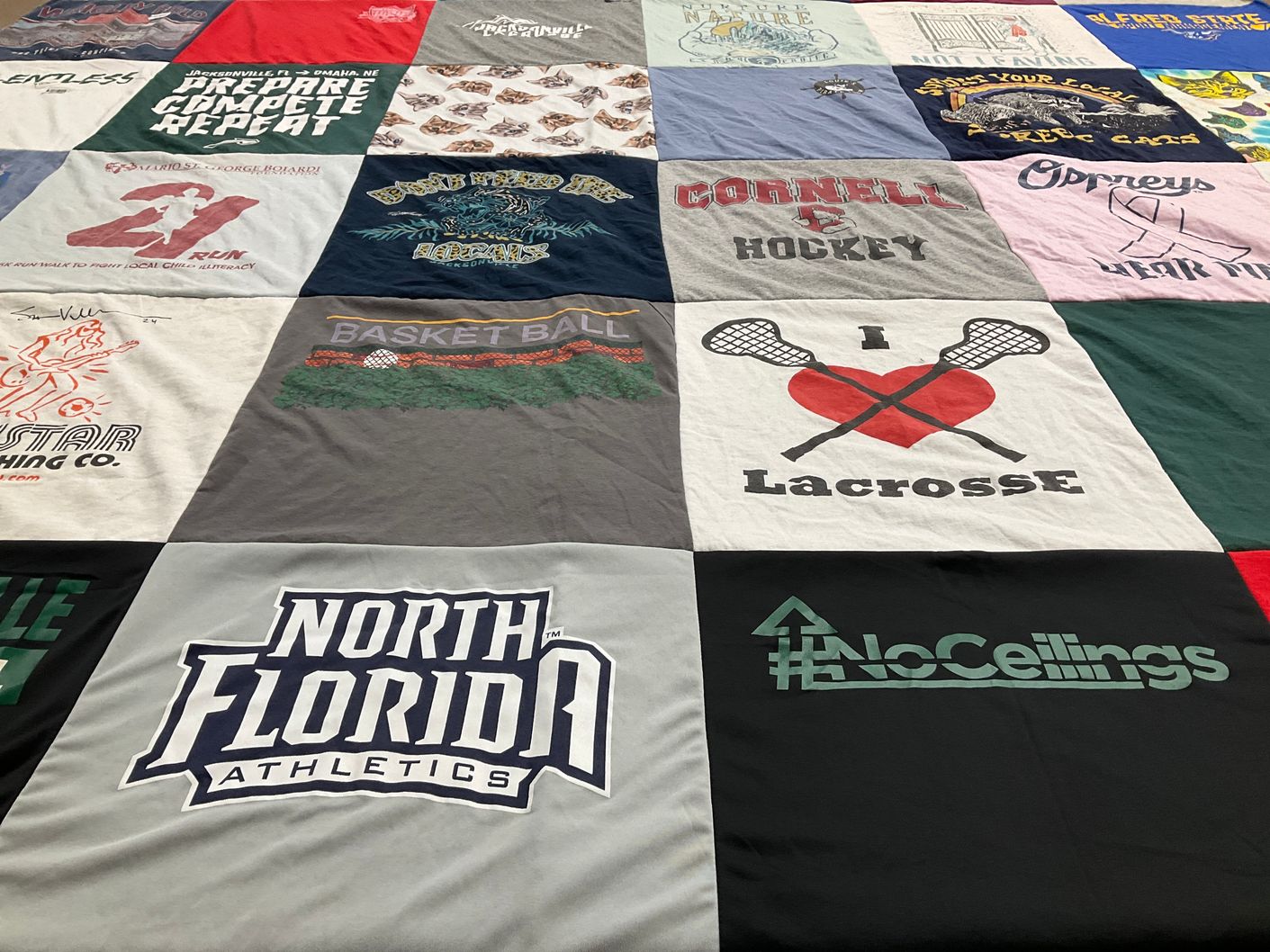 T-shirt quilt from university of north florida, cornell university by Maura from FL